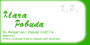 klara pobuda business card